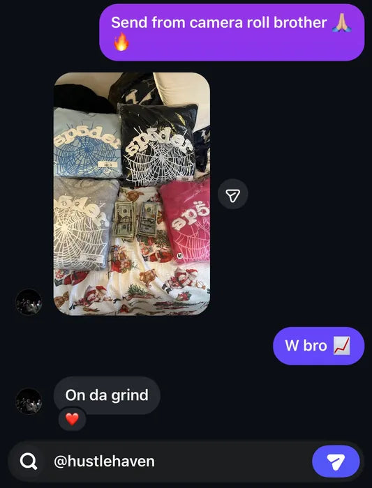 Customer vouch from Instagram or Discord