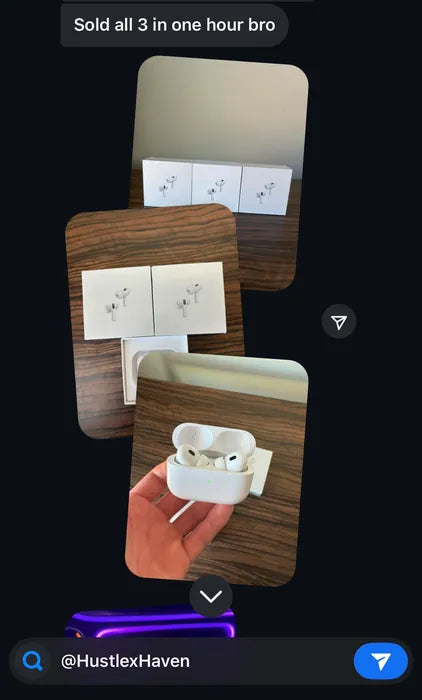 Customer vouch from Instagram or Discord