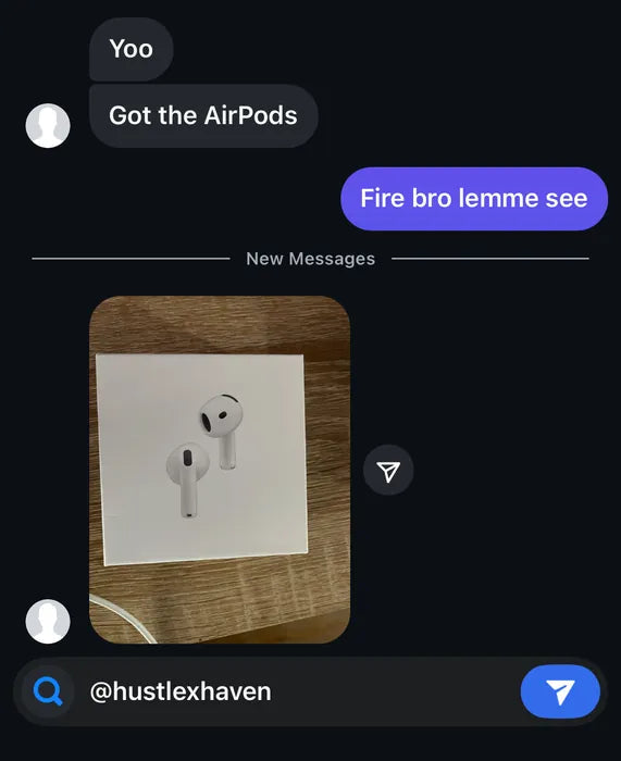 Customer vouch from Instagram or Discord