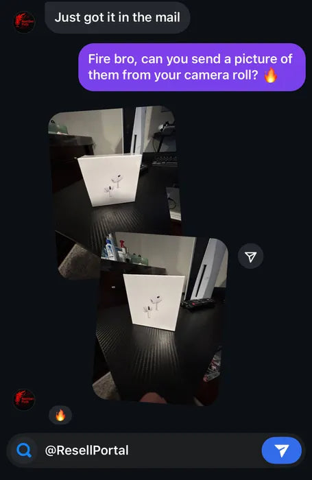 Customer vouch from Instagram or Discord