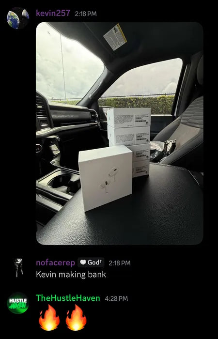 Customer vouch from Instagram or Discord