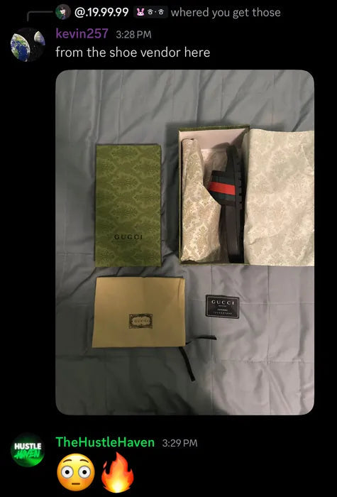 Customer vouch from Instagram or Discord